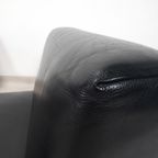 Brutalist Style Sofa Set In Black Leather thumbnail 10