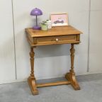 Brocante Schrijftafeltje/Sidetable Bureau Haltafel Massief thumbnail 2