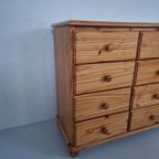Vintage Grenen Apothekerskastje Toonbank Commode. thumbnail 8