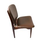 Set Van 4 Vintage Eetkamerstoelen Teakhout/Bruin Skai, Jaren '60 thumbnail 5