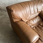 Pair Of 2 Brown Leather Club Brunati Sofa'S thumbnail 9