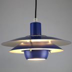 Blauwkleurige Top Designlamp Van Jeka Metaltryk - Model Viola Type 3013-P - Denemarken 1980 thumbnail 4