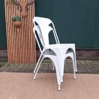 Set Van 4 Eetkamerstoelen Vintage Design Witte Stoelen thumbnail 10