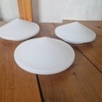 3 Vintage Discus Plafond Of Wandlampen Design Melkglas thumbnail 8