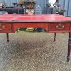 Antiek Dubbelzijdig Schrijftafel, Partner Bureau, Bureau Me thumbnail 2