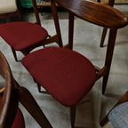 * Set Van 4 Vintage Stoelen Deense Stoelen thumbnail 6