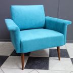 Blue Velvet Armchair 1960S thumbnail 3