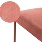 Sternzeit Design Cube Eetkamerstoel Velvet Line Roze Koper thumbnail 5