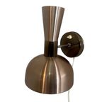 Vintage Herda Wall Mounted Lamp - Model: Diabolo - Champagne Metal Exterior, Orange On The Inside thumbnail 10