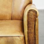 Unieke En Charmante Kinder Fauteuil/ Armchair Gemaakt Van Rundleer In Art Deco Stijl In Een Licht thumbnail 12