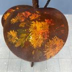 Antieke Rozentakken Plantentafel Met Bloemen Beschilderde Plateaus thumbnail 15