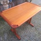 Vintage Kaart Tafel Uit De Jaren 60 Afm. 110x40cm En 80cm Ho thumbnail 3
