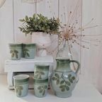 Vintage Aardewerk Schaaltje, Hand Gemaakt, Aqua Blauw thumbnail 2