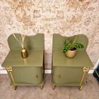 Nachtkastjes In Groen Met Goud Patronen thumbnail 4
