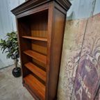 Klassieke Engelse Boekenkast Afm. 100x28cm En 199cm Hoog. thumbnail 5