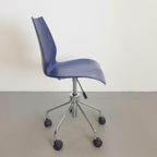 Kartell Maui Design Bureaustoel Blauw Italiaan Modern Stoel thumbnail 5