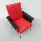 Vintage Skai Fauteuil Met Armleuningen thumbnail 3