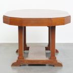Uitschuifbare En Mooie Originele Art Deco Eettafel Voor 4 Tot 6 Personen Met Mooie Details thumbnail 7