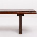 Varnished Solid Wood Bench, Mid-20Th Century thumbnail 4