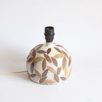 Studio Ceramic Table Lamp With Leaves, France 1960S thumbnail 6