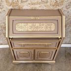 Vintage Look Secretaire In Dusty Pink En Goud thumbnail 5