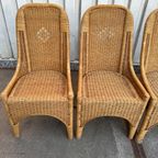 Rotan 4 Eetkamerstoelen Penelope Honingkleur thumbnail 2