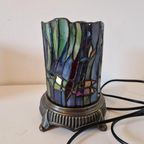Vintage Glas In Lood Lamp Libelle Tiffany Stijl Lamp thumbnail 6