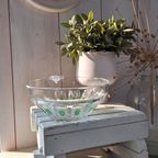 Vintage Voorraad Pot Met Deksel, Groen Bruin Met Reliëf Deco thumbnail 11
