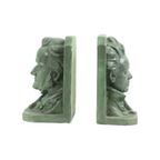 Boekensteunen Buste Wagner Beethoven Gips Gesigneerd thumbnail 3