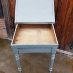 Brocante Schrijftafel, Bureautje, Lessenaar. thumbnail 5