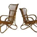 Set Van Twee Belse 8 Model Rotan Stoelen Dirk Van Sliedregt thumbnail 3