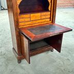 Zeldzame Mahonie Secretaire Met Marmeren Bovenblad 19e Eeuw thumbnail 8