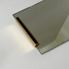 Vintage Midcentury Spiegel, Strak Met Messing Zwart Uniek thumbnail 6