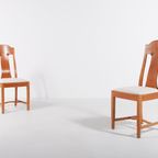 Pair Unique Burl Wood Chairs / Eetkamerstoel / Stoel From Nordiska Kompaniet thumbnail 2