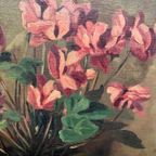 Corneel Leegenhoek (1903 - 1971) Stilleven Met Bloemen. thumbnail 3