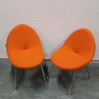 Artifort Set Van 2 Cocon Fauteuils Oranje Fauteuil Stoel thumbnail 3