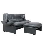 Cassina Portovenere Leren Bank Met Hocker thumbnail 2