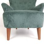 Artifort Fauteuil Groen | Zeegroene Ribstof Theo Ruth Zetel thumbnail 7