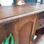 Antieke Commode Art Deco Kastje Vintage Dressoir Queen Anne thumbnail 7