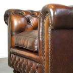 Mooie Set Van 2 Engelse Bruine Rundleren Chesterfield Fauteuils thumbnail 13