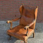 Antieke Oorfauteuil Klauwpoten thumbnail 6