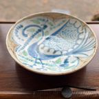 Handmade Gesigneerde Keramiek Schaal Pauw Vintage thumbnail 3