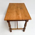 Brocante Bruinkleurige Eettafel, 1970’s thumbnail 4