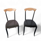 2 X Charme Dining Chair By Fasem Is A Slender, Yet Strong Masterpiece 1980s thumbnail 9
