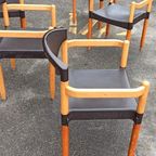 6 Vintage Strax Stoelen, Hartmut Lohmeyer Voor Casala thumbnail 9