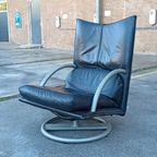 Vintage Rolf Benz Leren Swivel Fauteuil, Torino Bmp thumbnail 9