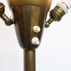 Vintage Vloerlamp Jaren 50 Notenhout Messing thumbnail 12