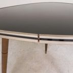 Driehoekige Vintage Bijzettafel, Salontafel Op Drie Poten thumbnail 9
