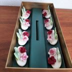 Complete Set Van 8 Porseleinen Plaats Kaarthouders In Originele Doos Crown Staffordshire thumbnail 5