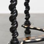Prachtige En Sierlijke, Antieke 19e Eeuwse Hollandse Marqueterie Tafel thumbnail 12